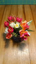 Composizione i fiori finti 