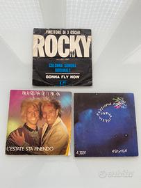 3 dischi 45 giri in vinile