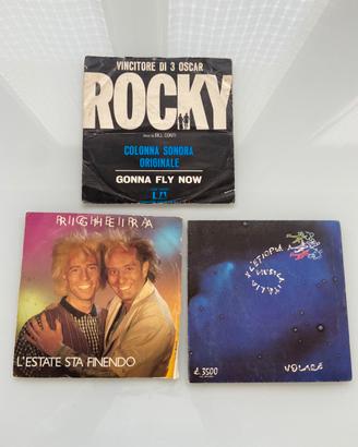 3 dischi 45 giri in vinile