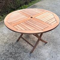 Tavolo legno giardino rotondo richiudibile