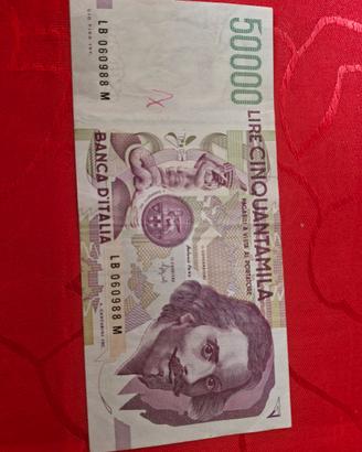 banconota da 50000lire Bernini 