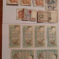 Lotto banconote lira italiana