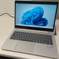 HP 14" touchscreen i5 8350 ram16gb m2 W.11Batt. OK