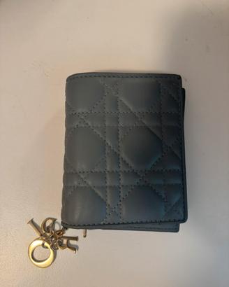 Lady Dior Gardenia wallet cloud blue
