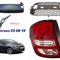 Citroen C3 frontale ossatura parafango cerchi 09-