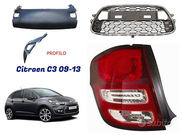 Citroen C3 frontale ossatura parafango cerchi 09-