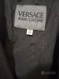 cappotto lungo di pelle Versace 