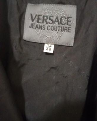 cappotto lungo di pelle Versace 