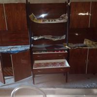 Mobile soggiorno/tinello vintage con gambe anni 60