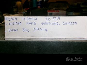 Testata nissan terrano 2,7 td tipo motore td27a