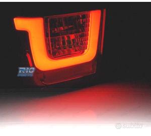 FANALI LED BAR VOLKSWAGEN VW T4 90-03 ROSSO FUMÉ E