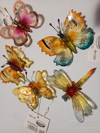 farfalle decorative in resina trasparente 