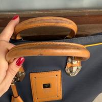 Borsa bauletto blu Piero Guidi
