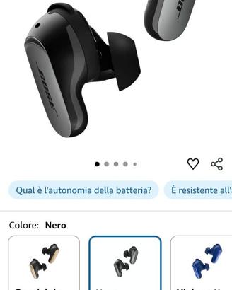 Cuffiette Bose QuietComfort Ultra Bluetooth aurico