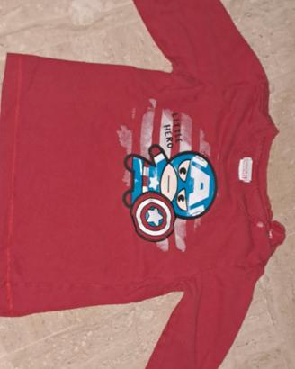 Maglietta Marvel Capitan America - 12-18 mesi