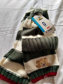 Set Neonato Cappello e Sciarpa con Orsetto  NUOVO