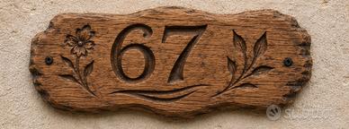 🪵 Numero civico in legno personalizzato
