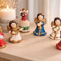 Angioletti vintage ceramica set 6 decorazione casa