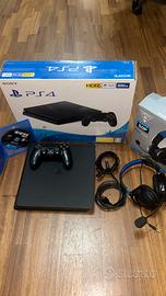 Ps4 slim 500 gb + account + cuffie + the last of u