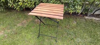 Tavolino legno e metallo - smontabile