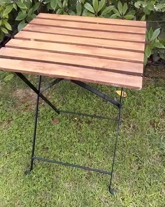 Tavolino legno e metallo - smontabile