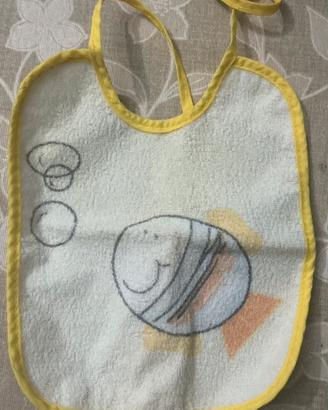 Bavaglino neonato/bambino in tessuto