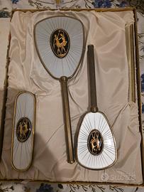 Set da Toilette Vintage in Smalto e Ottone – Moti