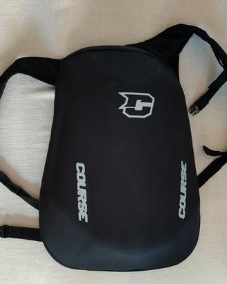 Zaino moto guscio rigido. marca COURSE nero