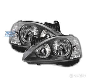 FARI PER OPEL CORSA C 00-06 ANGEL EYES FONDO NERO 