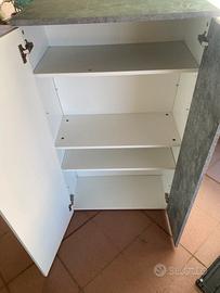 Armadio Multiuso Bianco e Cemento 🏠 Pari al Nuovo
