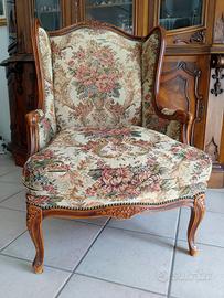Poltrona anni 70 stile Luigi xv