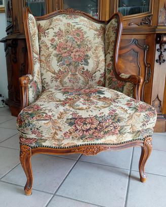 Poltrona anni 70 stile Luigi xv