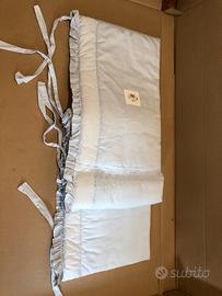 Completo lettino paracolpi copertina trapuntta