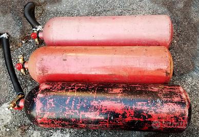 3 bombole metano auto da 24 litri con valvole