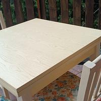 tavolo quadrato a libro legno abete chiaro