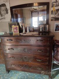 Como’ vintage   e 2 comodini com pietra orig