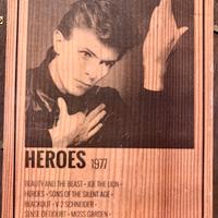 David Bowie Heroes stampa su legno 19x28cm.