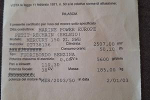 motore Fuoribordo Mercury 150 cv 2 tempi