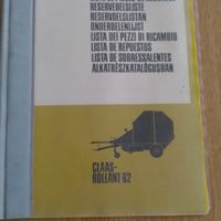 Claas ROLLANT 62 catalogo parti ricambio