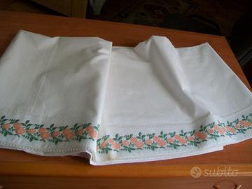 Lenzuolo matrimoniale FRETTE percalle NUOVO