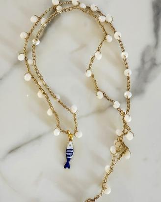 Collana choker realizzata a mano con cristalli