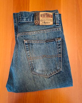 Wampum jeans W32 TG46 pantalone blu uomo