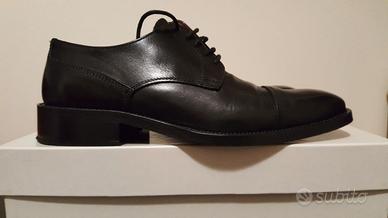 Scarpe nere in cuoio Tg 40 usate 1 volta