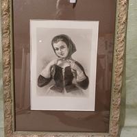 quadro con incisione dell'800 