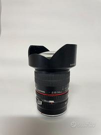 Samyang 14mm f/2.8 ED AS IF UMC + adattatore Nikon