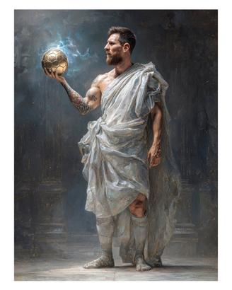 Stampa fine Art Giclee' Messi 