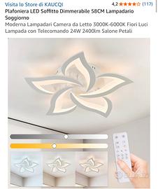 Plafoniera lampadario led soffitto dimmerabile