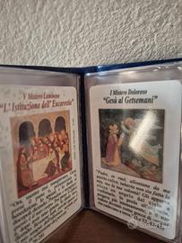 libretto/custodia con schedine Il Santo Rosario