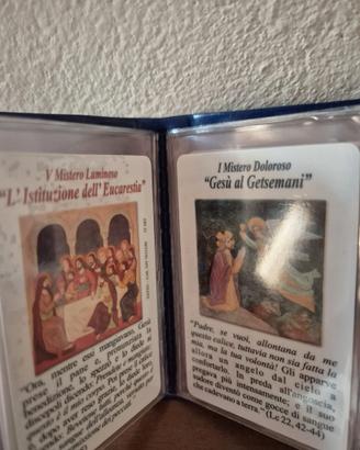 libretto/custodia con schedine Il Santo Rosario