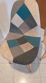 4 sedie da sala con rivestimento 